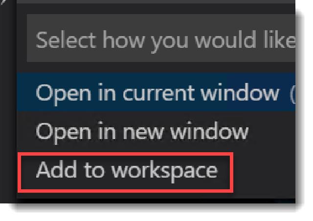 Add to workspace