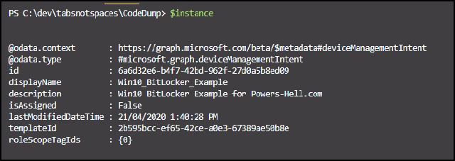 New instance of bitlocker template