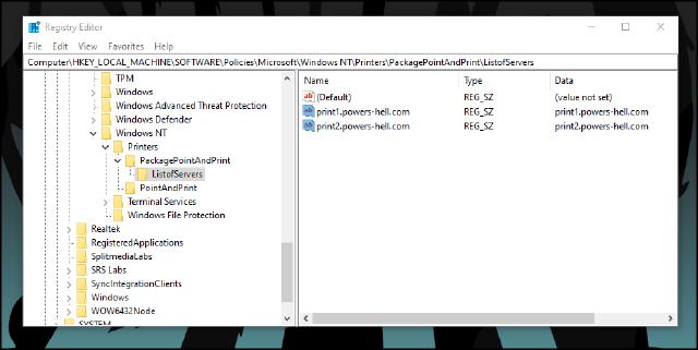ListOfServers Registry