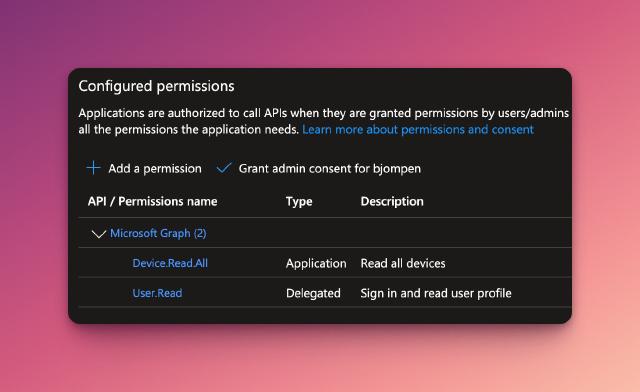 API Permissions