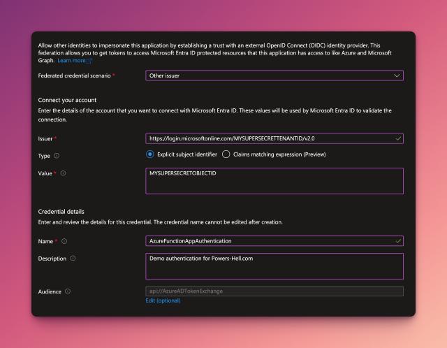 Federated Credential
