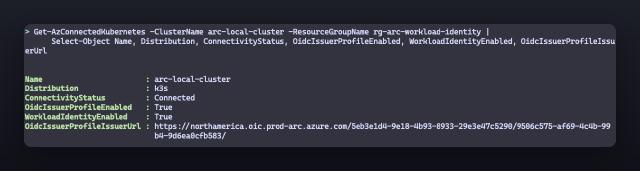 Arc cluster with the OIDC issuer and workload identity enabled Arc cluster with the OIDC issuer and workload identity enabled