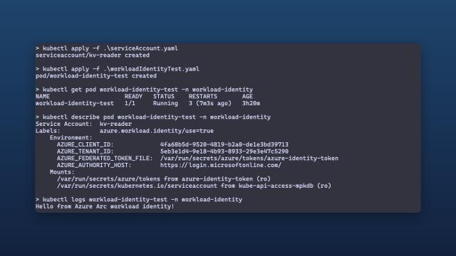 Access Azure Key Vault from a Local Kubernetes Cluster with Azure Arc Workload Identity Access Azure Key Vault from a Local Kubernetes Cluster with Azure Arc Workload Identity